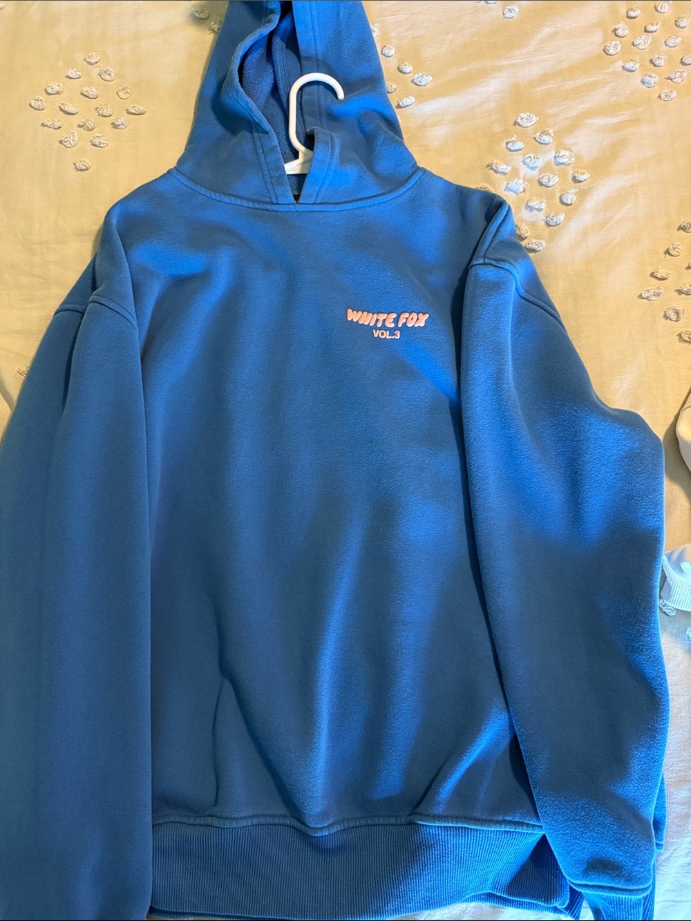 White Fox Boutique Blue Logo Pullover Hoodie
